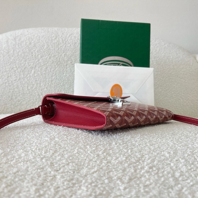 Goyard Calfskin Leather Shoulder Bag 55698 red