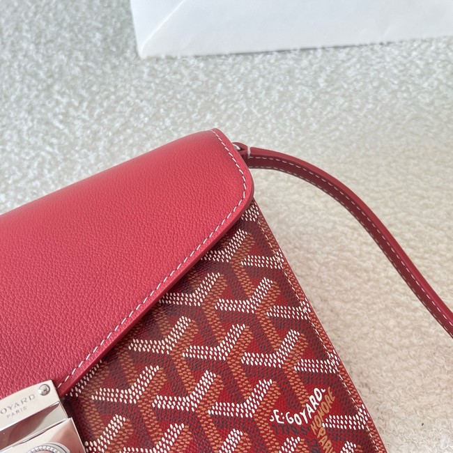 Goyard Calfskin Leather Shoulder Bag 55698 red