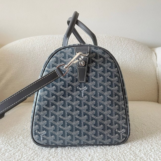 Goyard Calfskin Leather Travel Bag 55699 gray