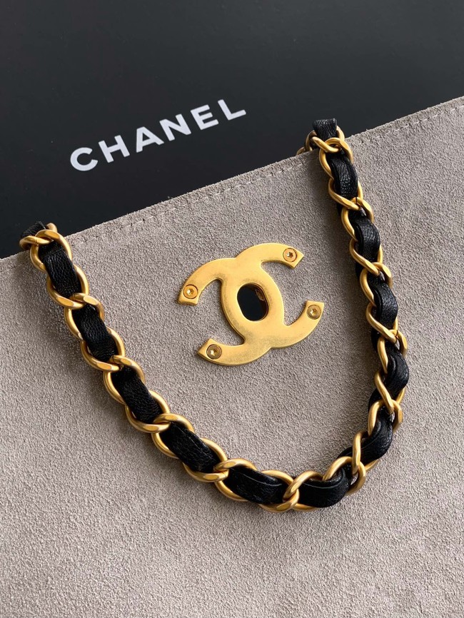 CHANEL Shopping Bag 5598 Black&gray