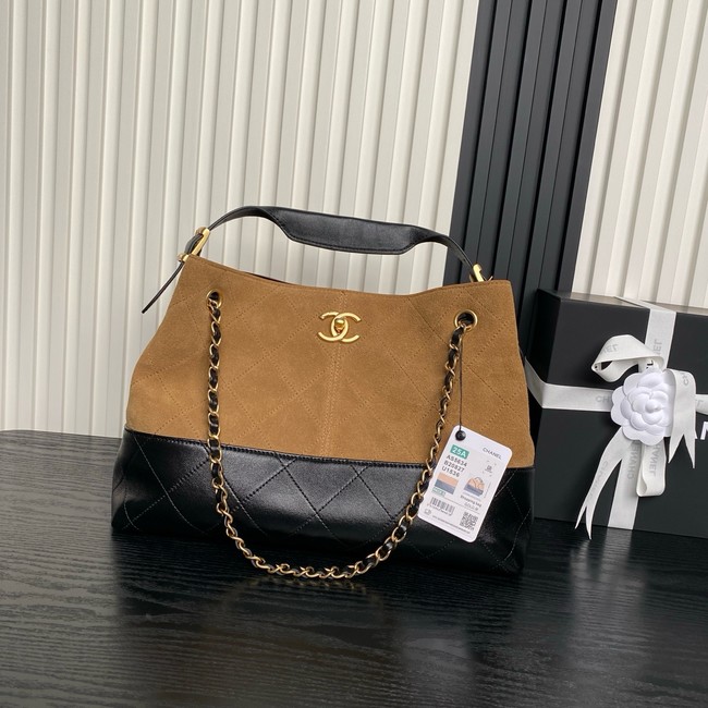 CHANEL Shopping Bag AS5634 Brown & Black