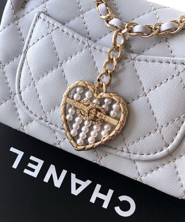 Chanel Classic Mini Bag with hook AP4760 gray