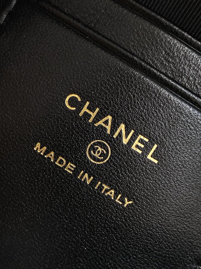 Chanel MINI TOTE BAG Suede Calfskin AS4742 black&gray