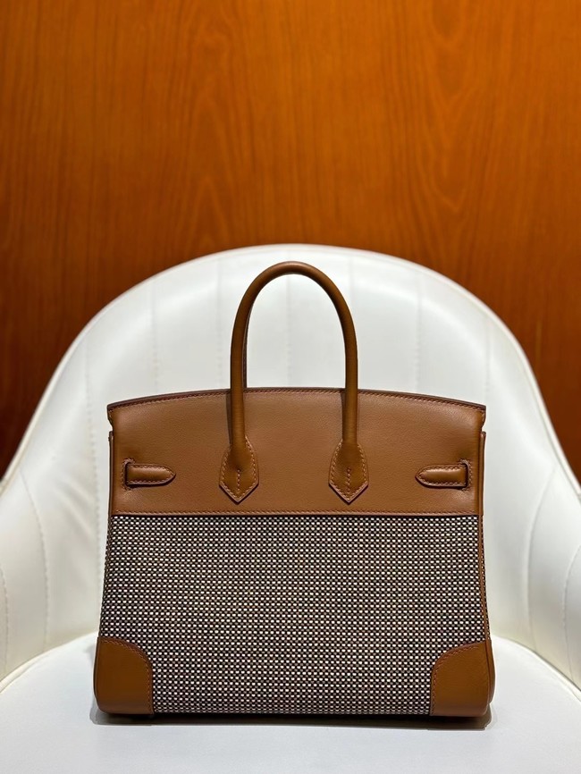 Hermes Birkin Bag togo Leather&Canvas 77886-4