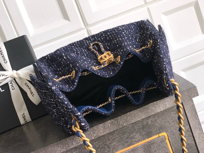 CHANEL 25 SMALL HANDBAG AS5293 dark blue