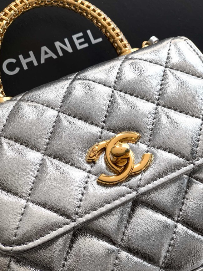 Chanel MINI FLAP BAG WITH TOP HANDLE AS2215-21