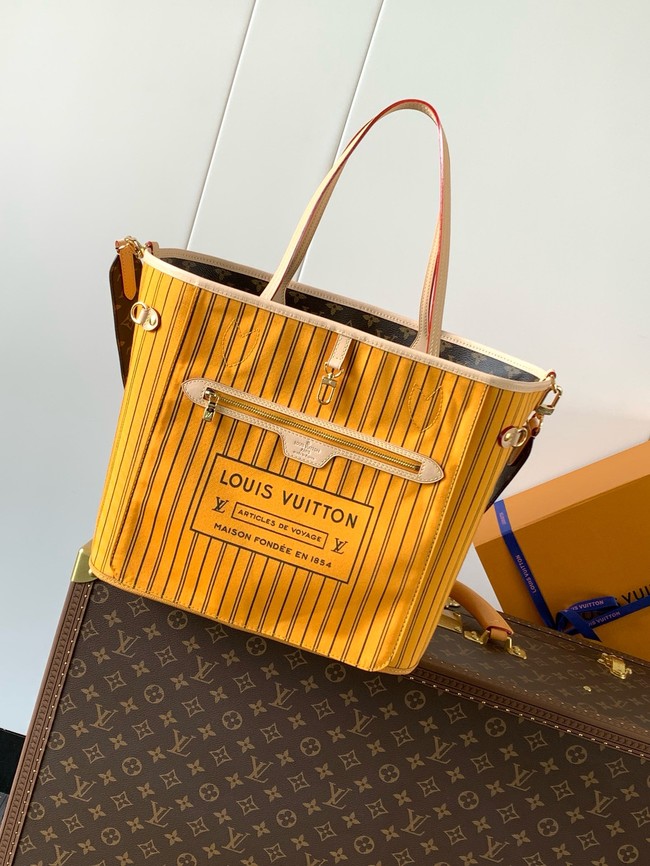 Louis Vuitton Neverfull Bandouliere Inside Out MM M12257 Monogram&Jaune Safran