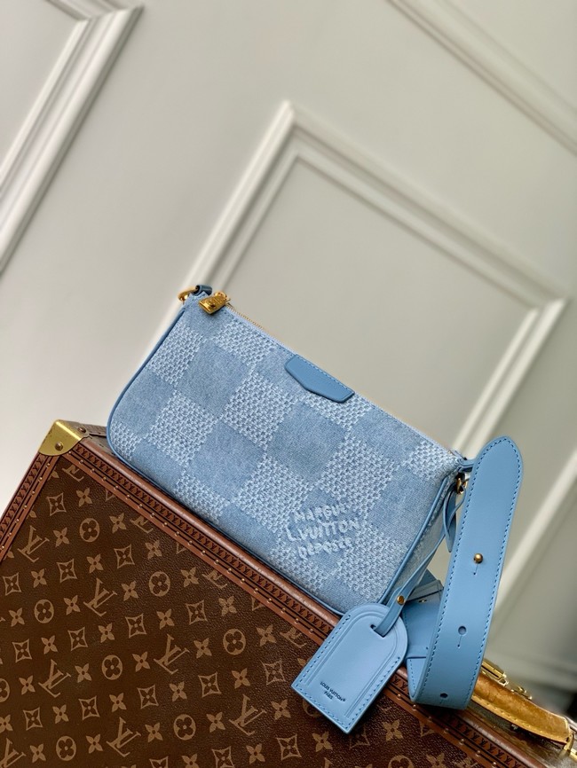 Louis Vuitton Pochette Accessories XL N00204 Denim Blue