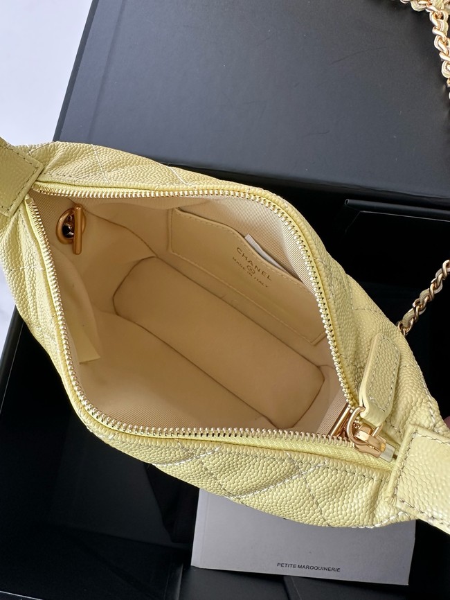 Chanel MINI Shoulder Bag Calfskin AS4386 yellow