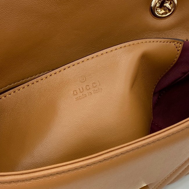 Gucci GG Marmont small shoulder bag 837280 brown