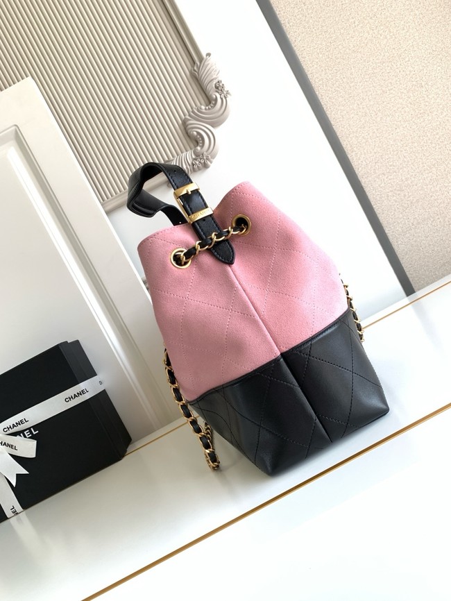CHANEL Shopping Bag AS5434 black&pink