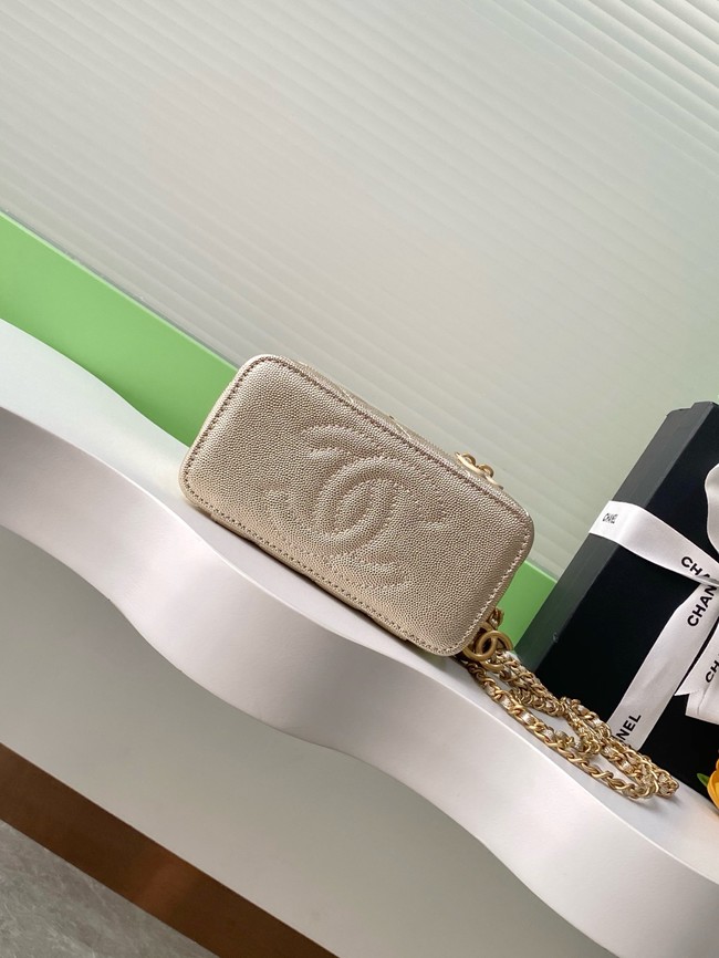 CHANEL MINI CLUTCH Grained Calfskin AP3940 gold