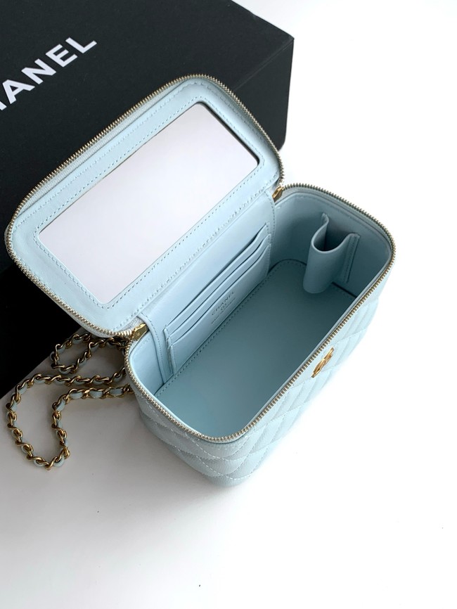 CHANEL Classic Small Vanity with Chain AP4799 light blue