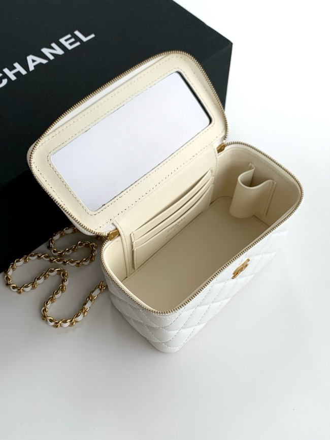 CHANEL Classic Small Vanity with Chain AP4799 white