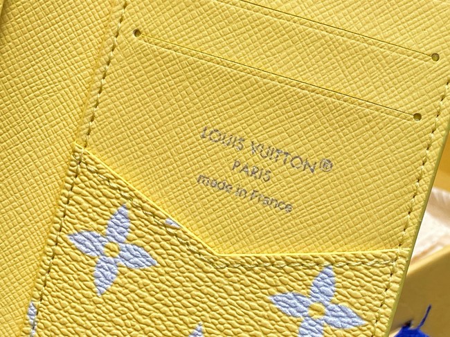 Louis Vuitton Pocket Organizer M14769 Gray&Yellow