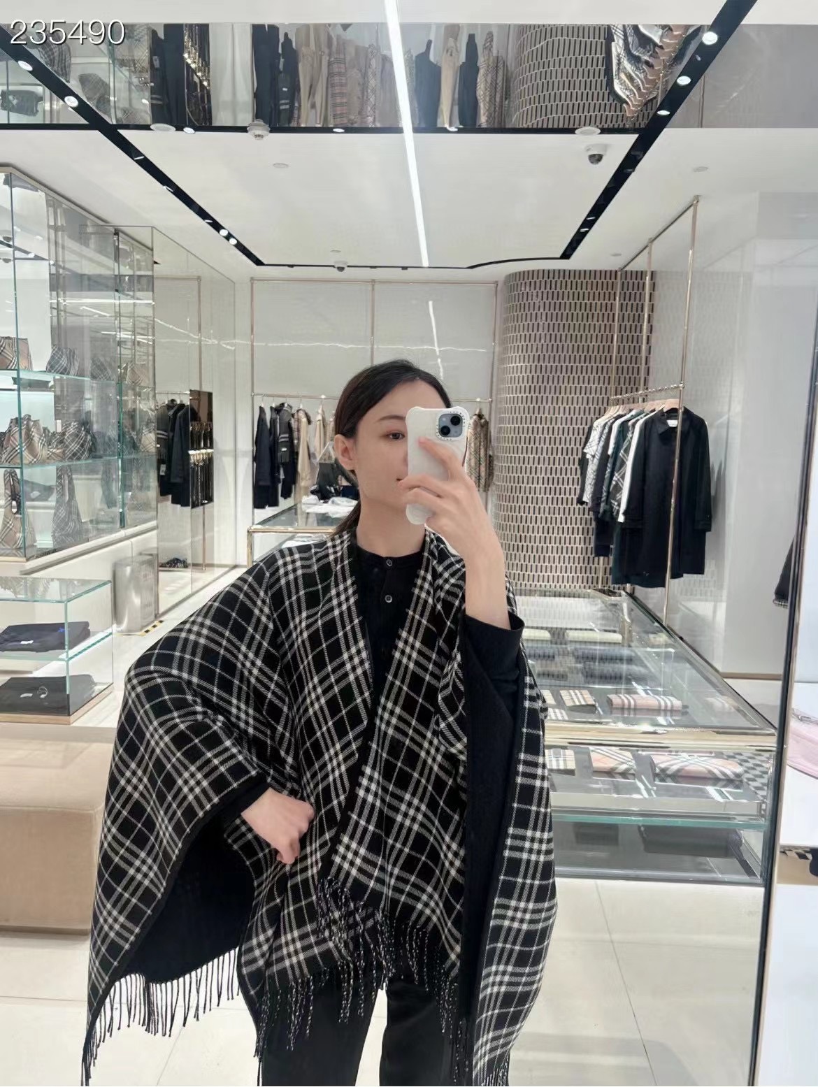 Burberry Cape Double-sided cashmere GG35925