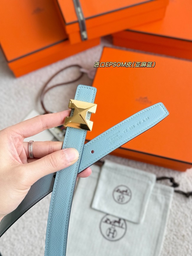Hermes Epsom calfskin double-sided leather belt 65993