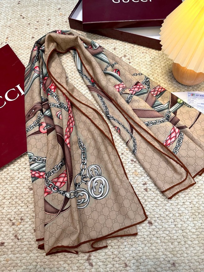 Gucci Square Scarf Silk Jacquard XT269
