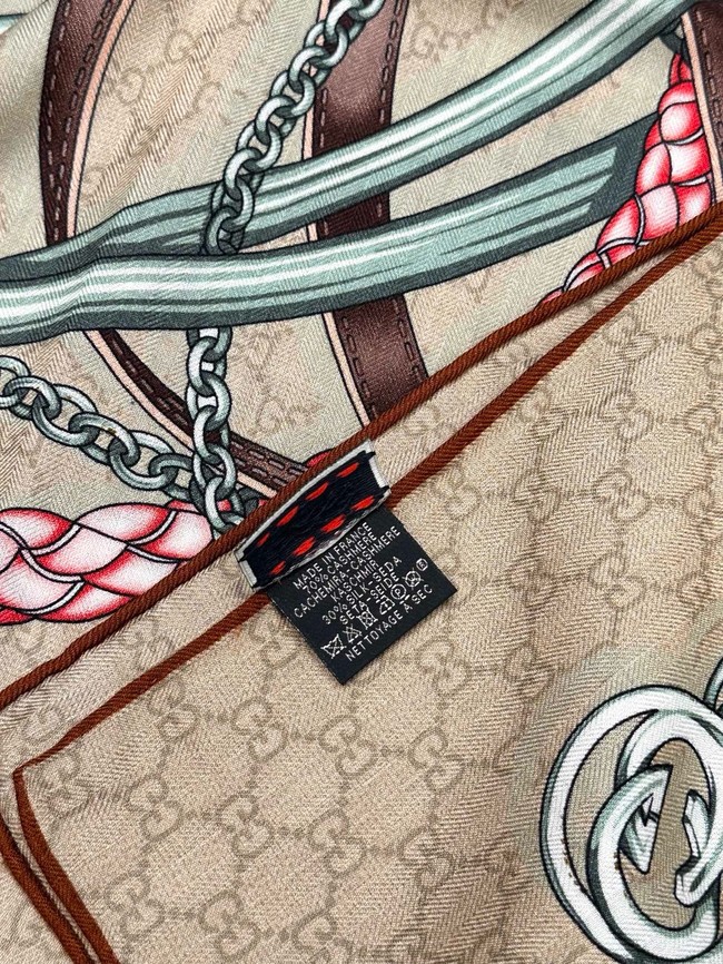 Gucci Square Scarf Silk Jacquard XT269
