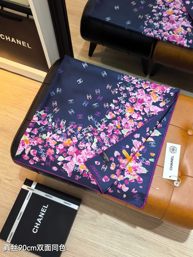 Chanel Square Scarf Silk Jacquard XT287