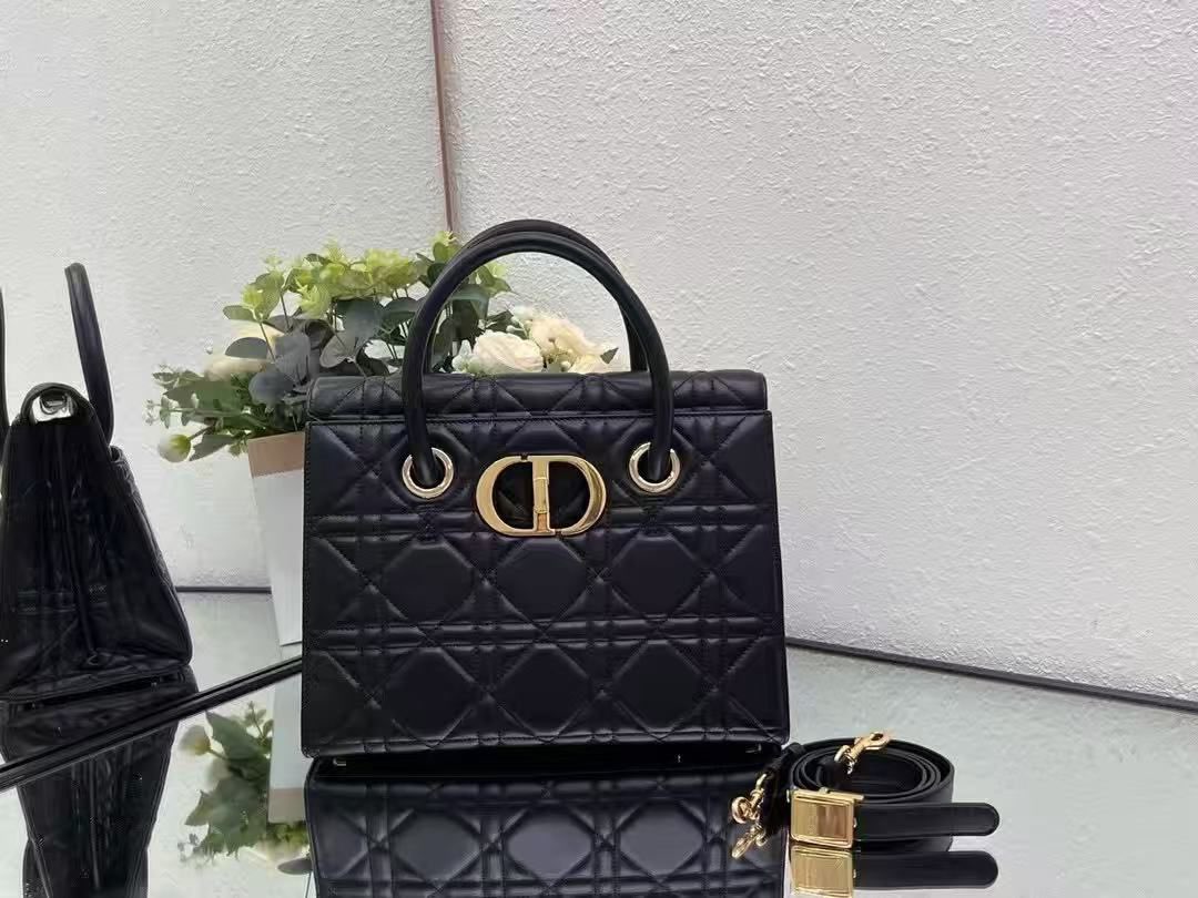 Dior Original Leather Handle Bag CD80910 Black