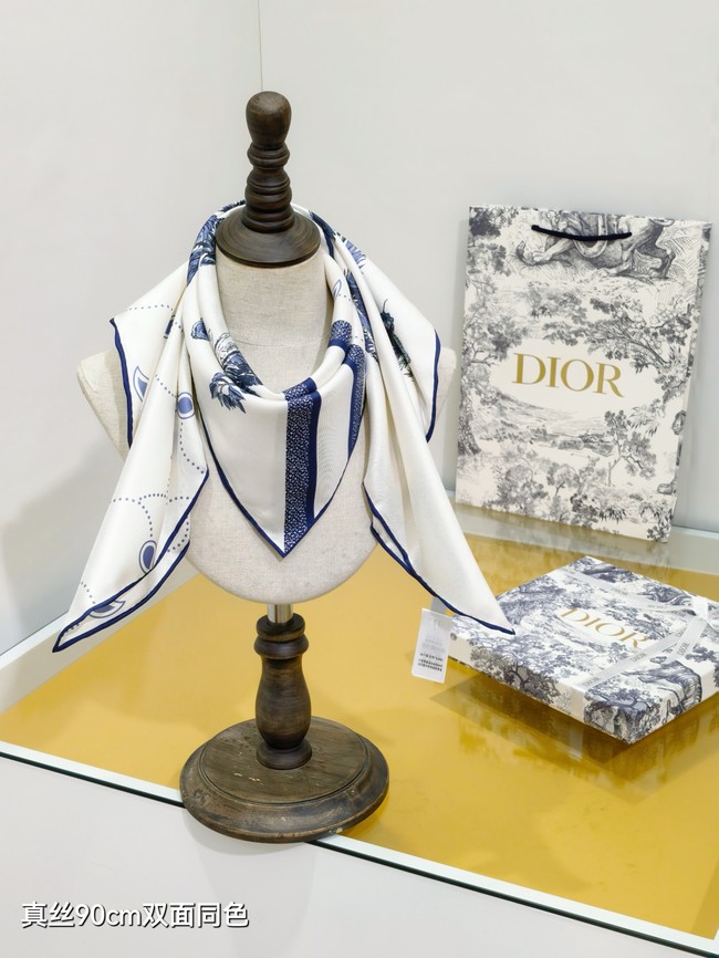 Dior 90 Square Scarf Silk Twill KY147