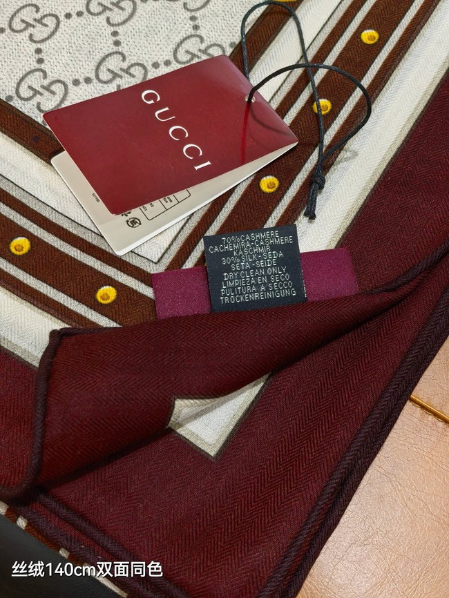 Gucci Square Scarf Silk Jacquard KY145