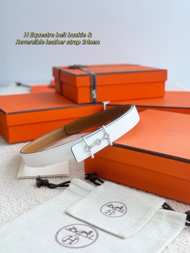 Hermes Swift calfskin double-sided leather belt 66030