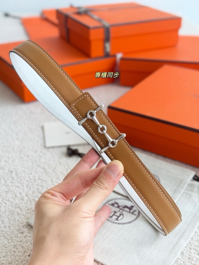 Hermes Swift calfskin double-sided leather belt 66030