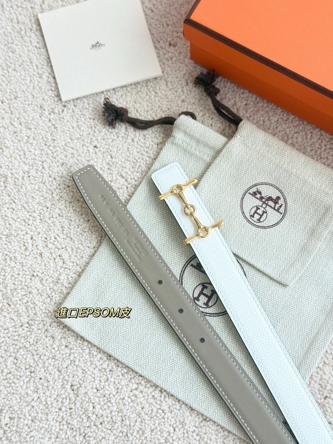 Hermes Swift calfskin double-sided leather belt 66031