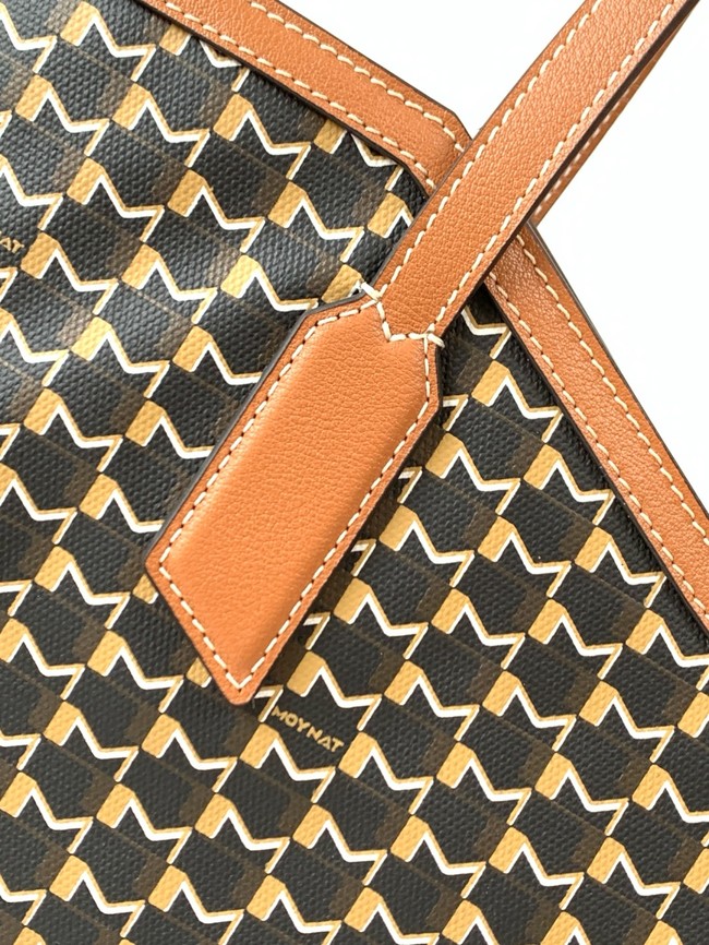 Goyard Calfskin Leather Tote Bag PM M8003 black&brown