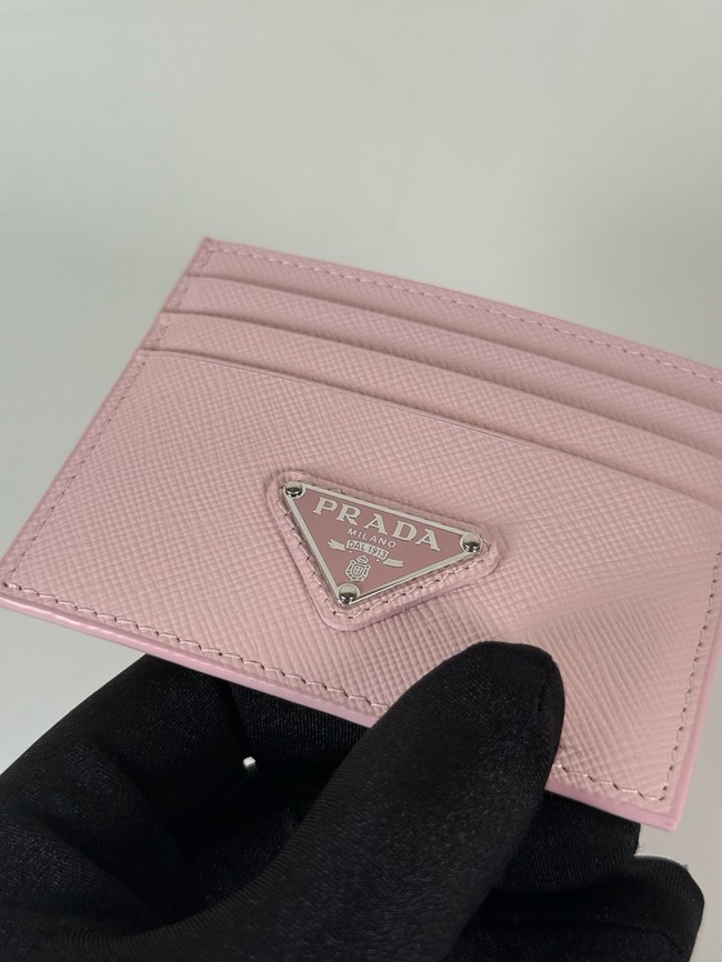 Prada Card Holder 1MC025 pink&Silver