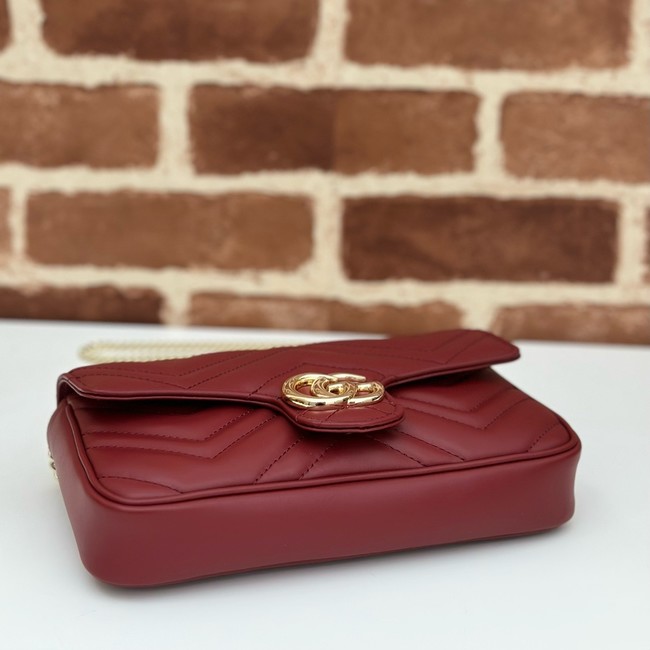 Gucci GG Marmont small shoulder bag 751526 red
