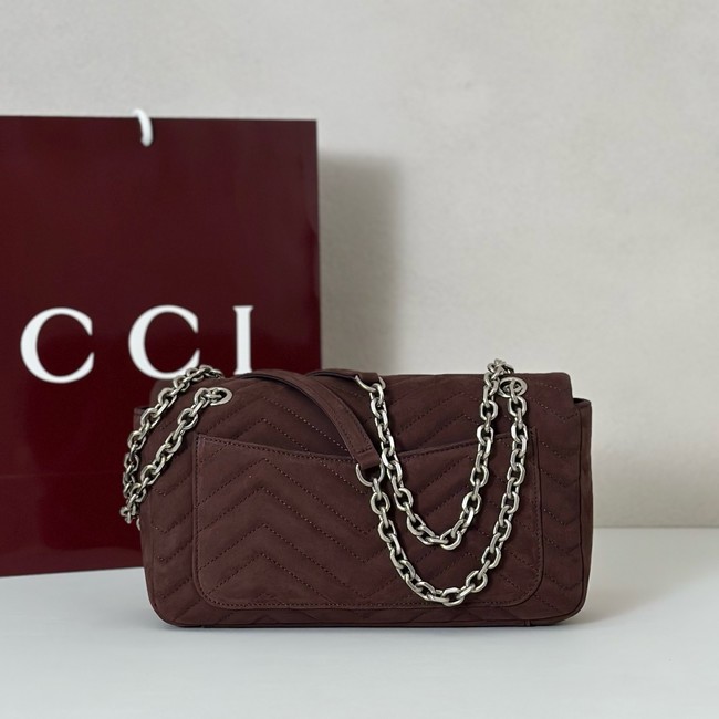 Gucci GG Marmont medium shoulder bag 837267 Dark brown