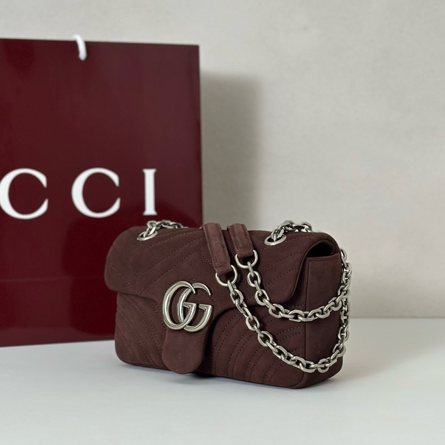Gucci GG Marmont small shoulder bag 837280 Dark brown