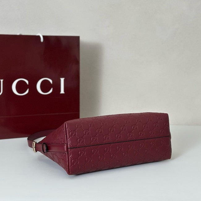 Gucci GG Emblem medium shoulder bag 847449 Rosso Ancora red