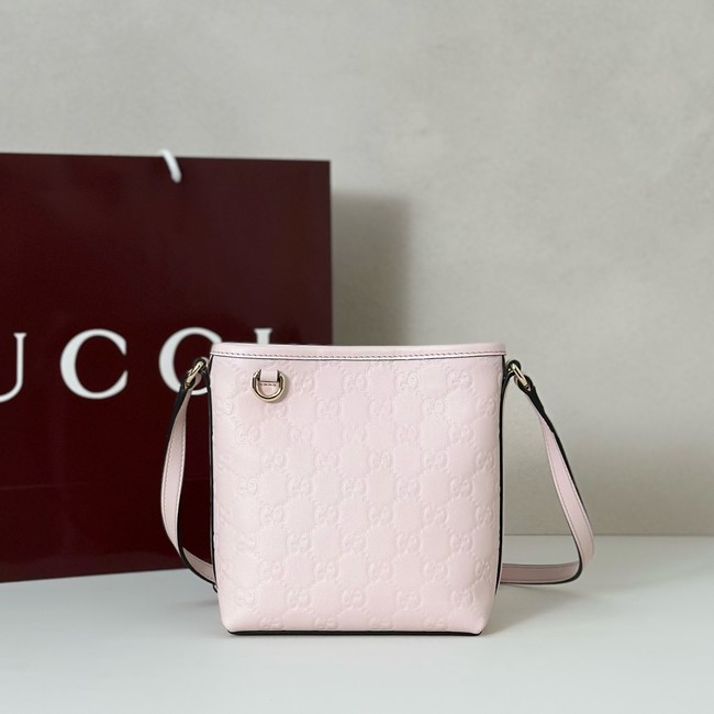 Gucci GG Emblem nano bucket bag 847090 pink