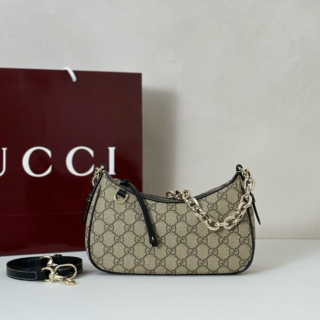 Gucci GG Emblem small shoulder bag 847447 black