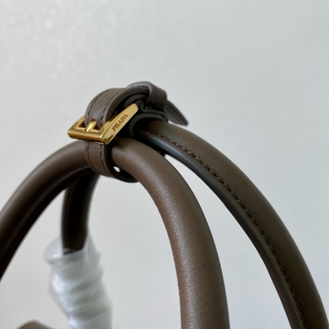 Prada medium leather tote bag 1BA434 Caramel