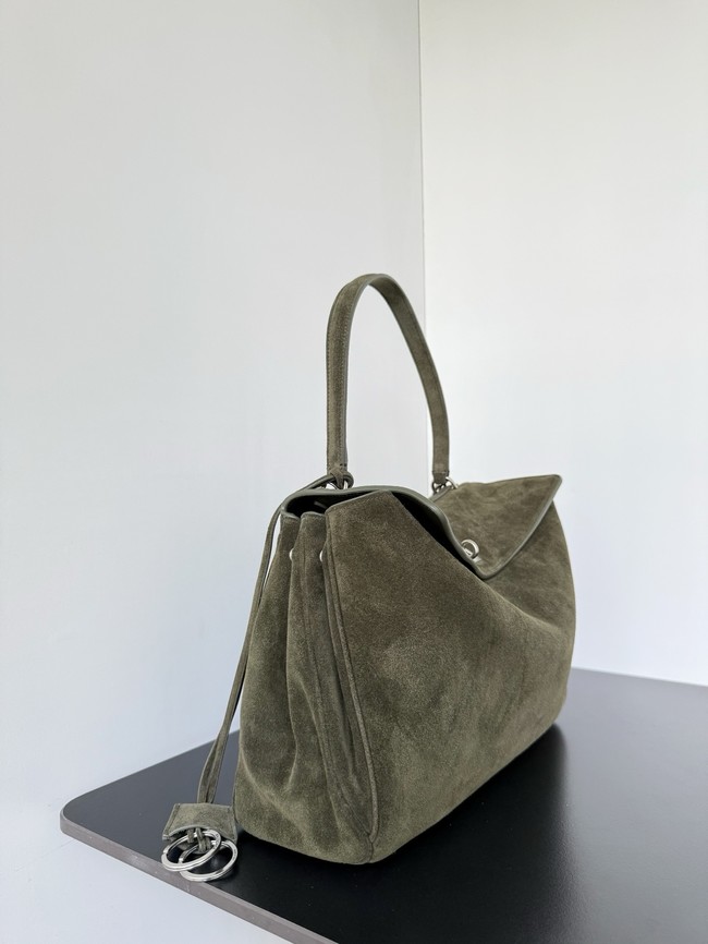Balenciaga Rodeo Handbag Large suede calfskin 795458 green