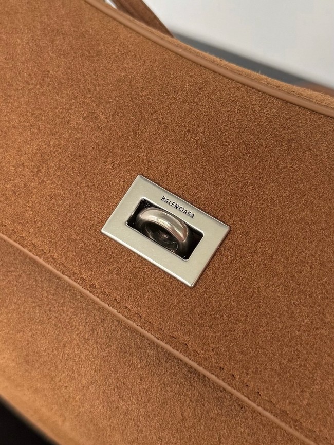 Balenciaga Rodeo Mini Handbag suede calfskin 795456 tan