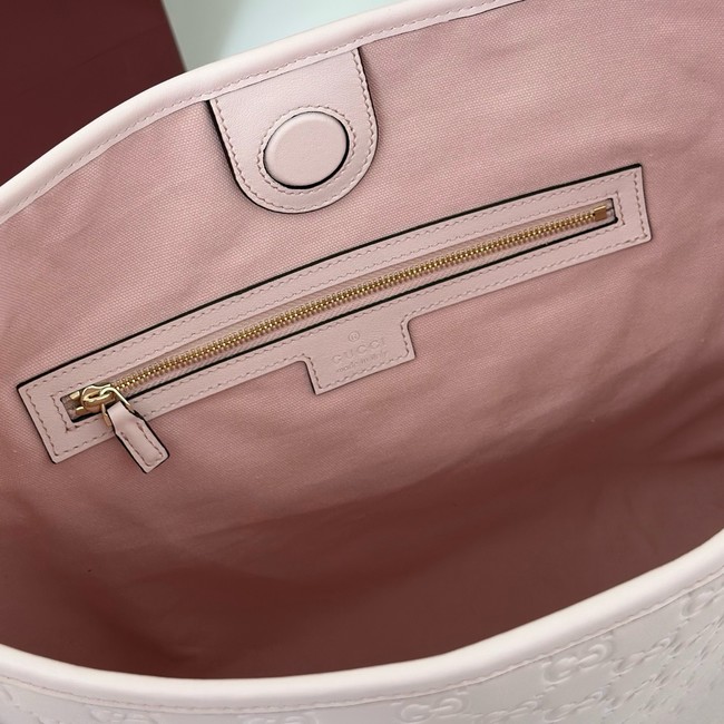 Gucci GG Emblem medium shoulder bag 847452 pink