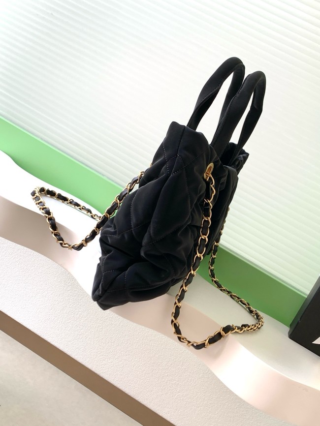 Chanel Velvet-Effect Nylon Mini Bow Bag AS5849 dark blue