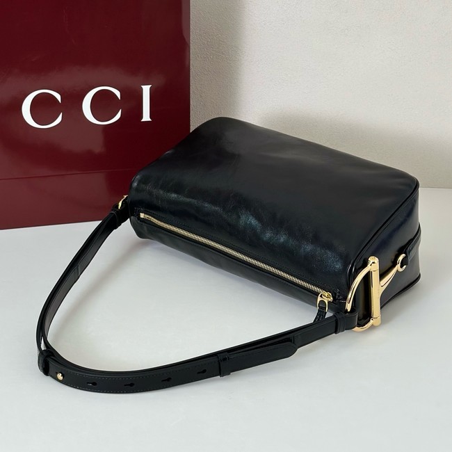 Gucci Half Horsebit medium shoulder bag 860787 BLACK