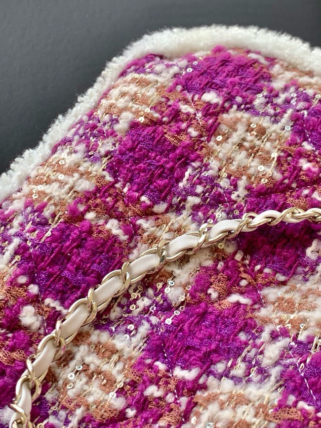 CHANEL Shopping Bag AS5688 white&Purple