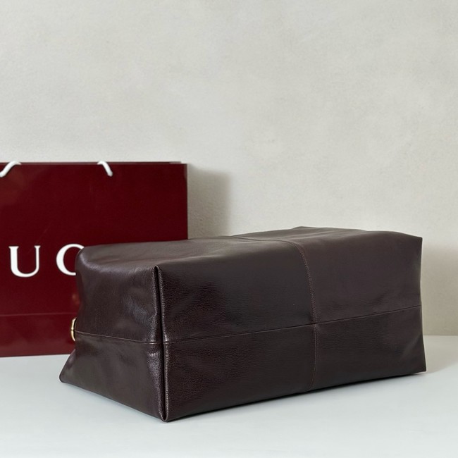 Gucci Hobo Top Handle Bag 864485 dark brown