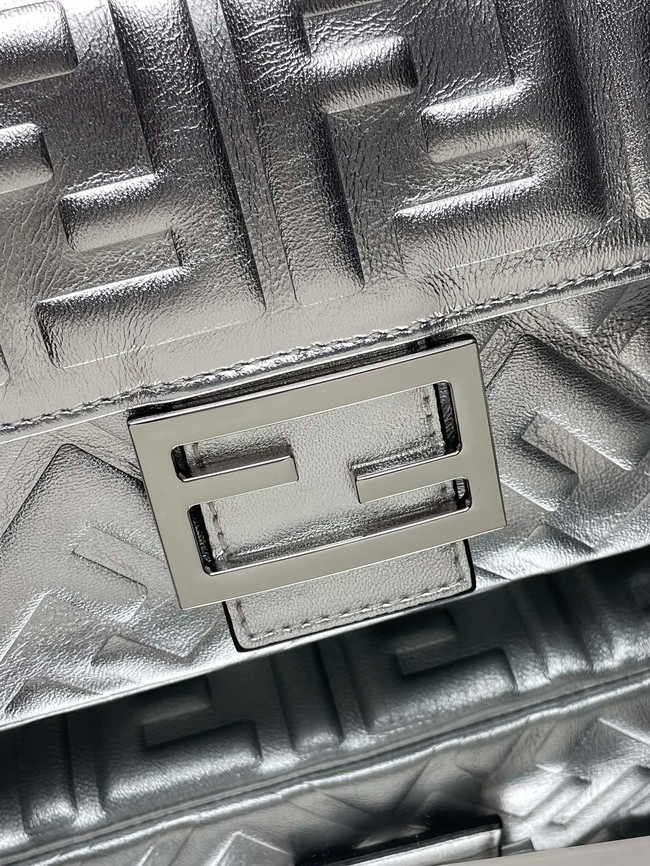 Fendi Baguette Medium Bag 8BR600 Silver