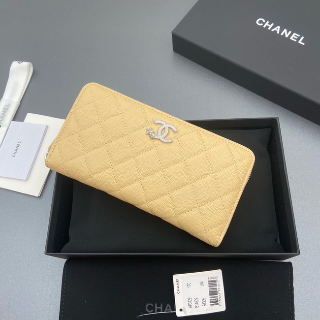 Chanel Classic Zipped Wallet 3726 yellow
