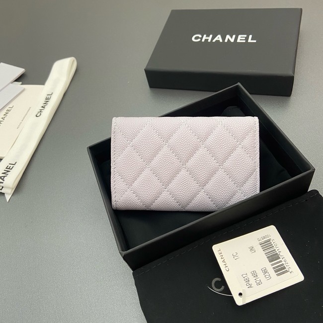 Chanel Flap Card Holder AP4812 light Purple