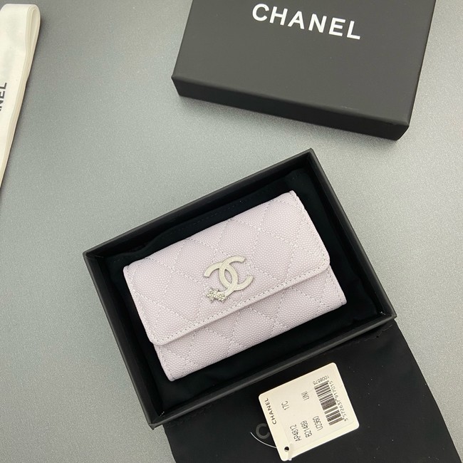 Chanel Flap Card Holder AP4812 light Purple